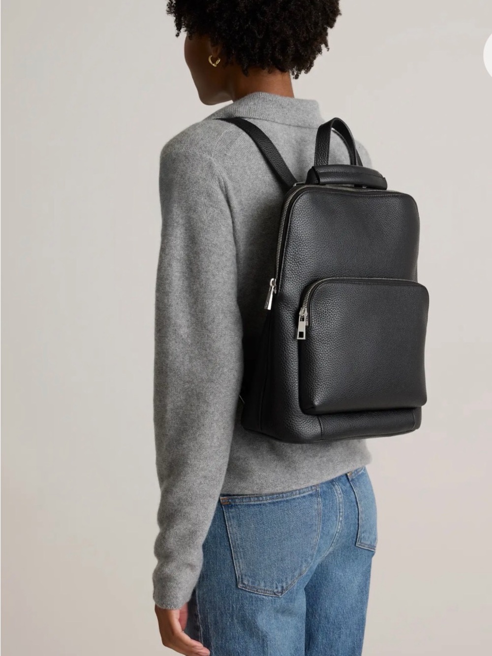 Quince Italian Leather Convertible Backpack